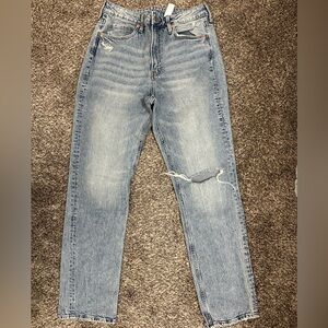 H&M high rise straight jeans